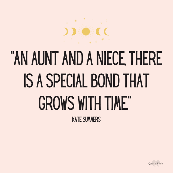 Aunt and niece special bond quote