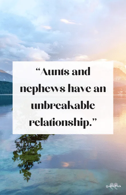 Aunts and nephews quote