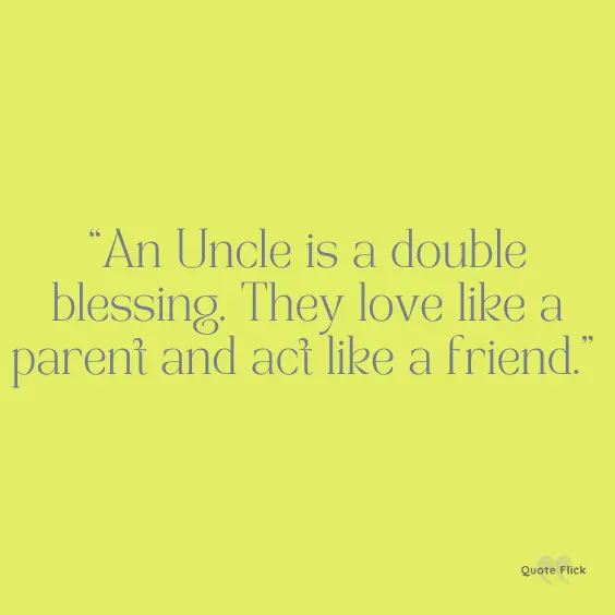 Blessing uncle quotation