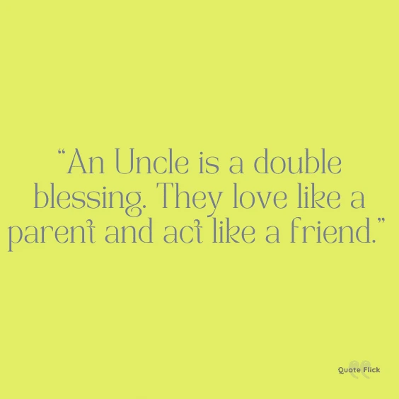 Blessing uncle quotation