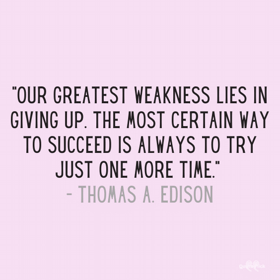 Encouragement quote Thomas Edison