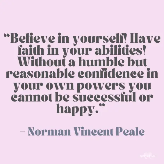 Encouraging quote about self belief