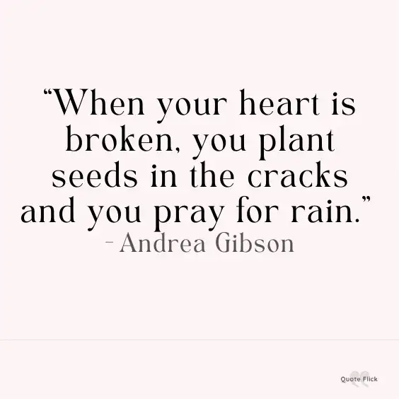 Heart is broken quotation