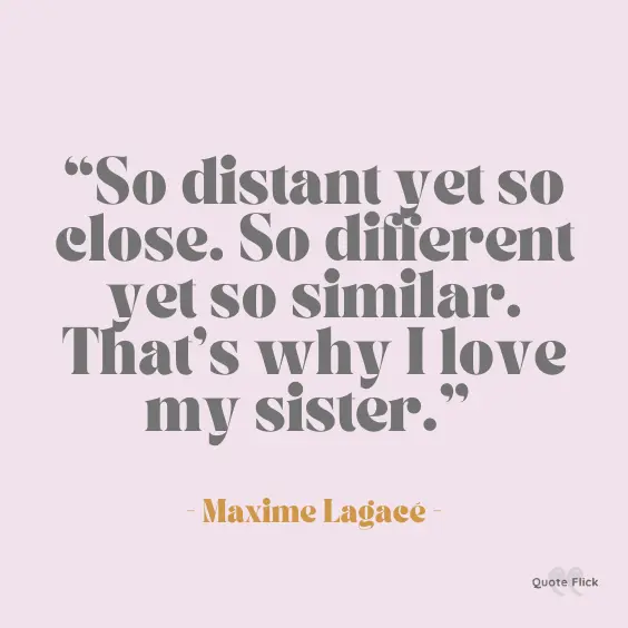 I love my sister quote
