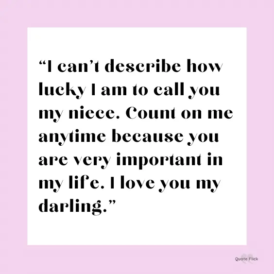 I love you my darling niece quote
