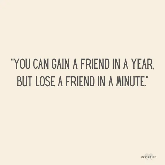 Lose a friend quote