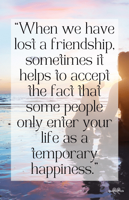 Lost a friendship quotes