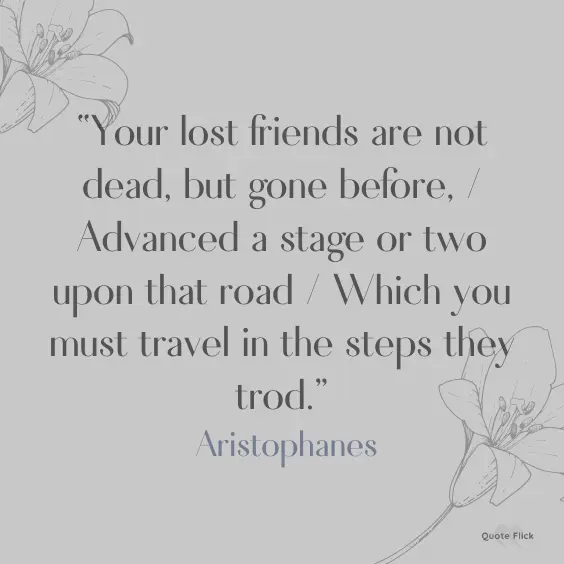 Lost friend quotations