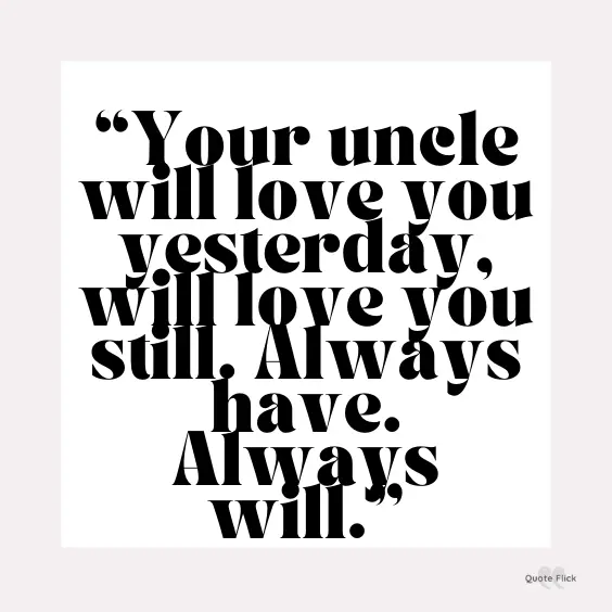 Love between uncle and niece quote