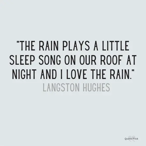 Love the rain quote