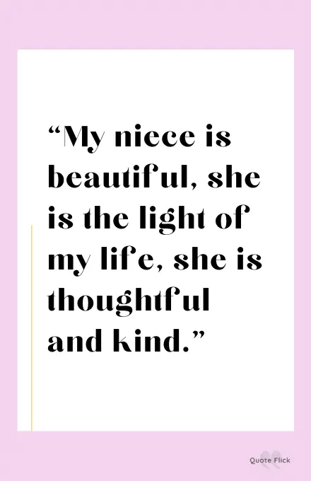 My niece is beautiful quote
