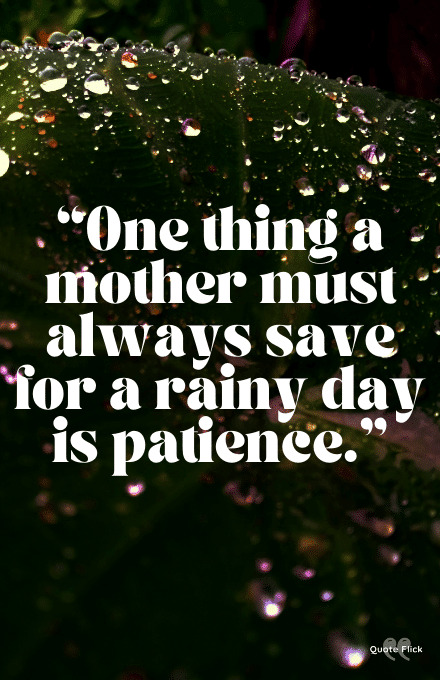 Quotation about rainy day