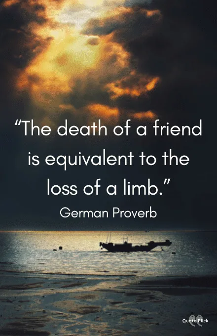 Quotations on death of a friend