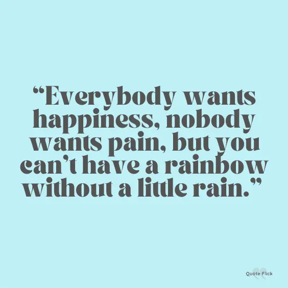 Rain rainbow quote