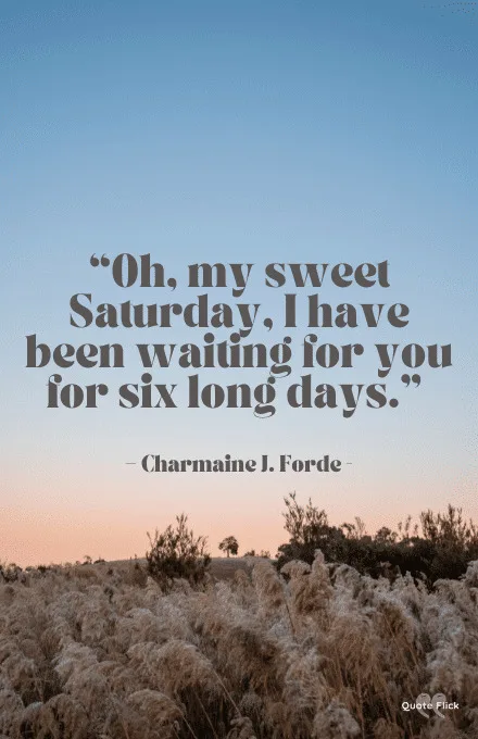 Sweet saturday quotes