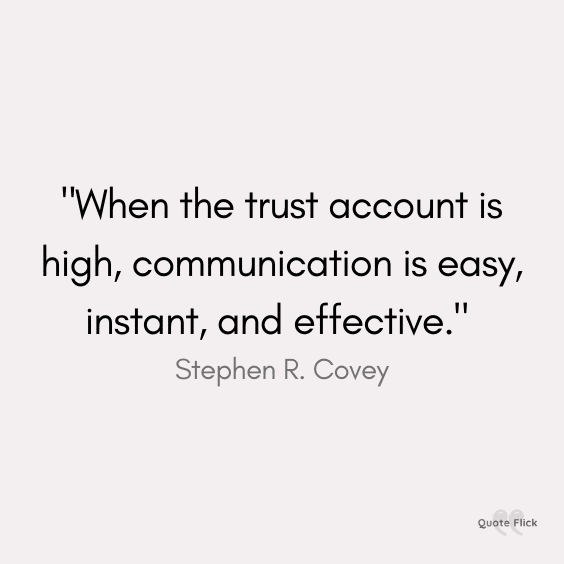Trust and communication quote