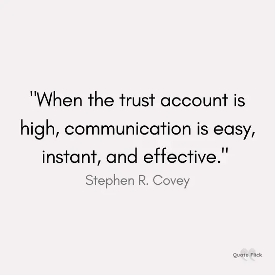 Trust and communication quote