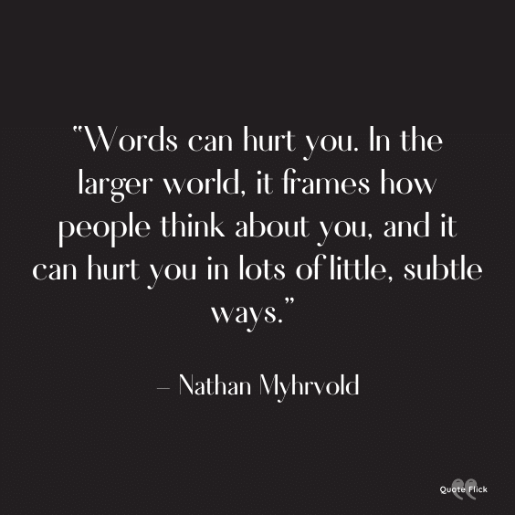 Words can hurt quotes