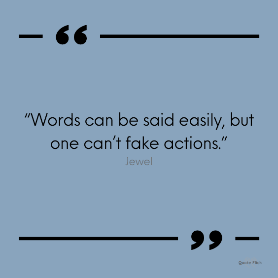 Actions and words quotes
