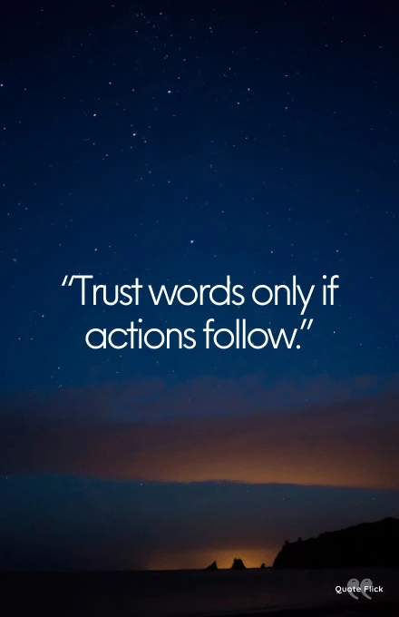 Actions not words quote