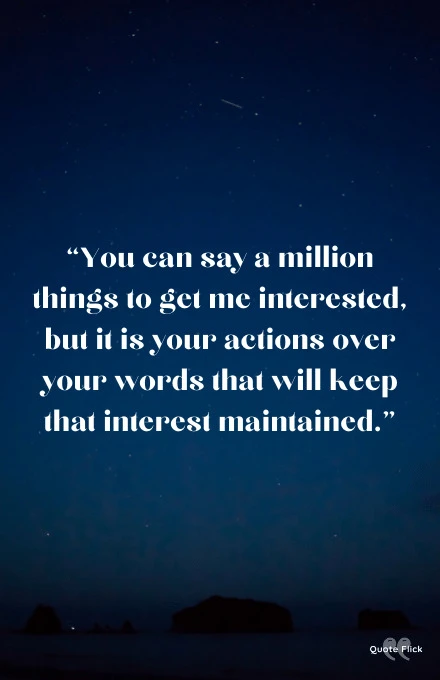 Actions over words quote