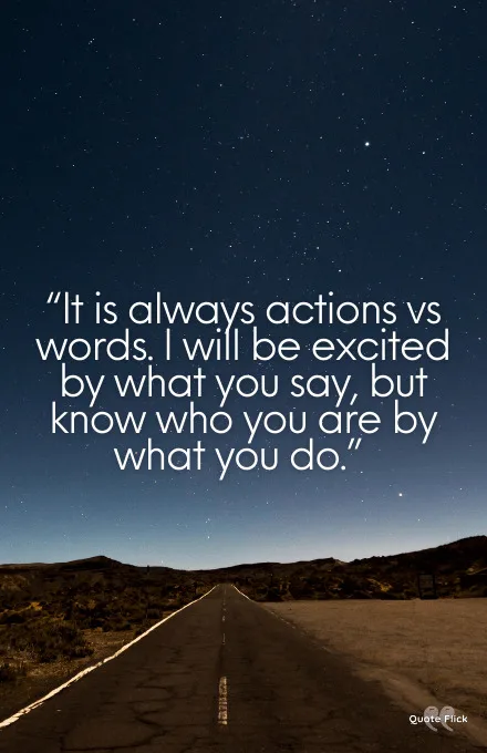 Actions vs words quotes