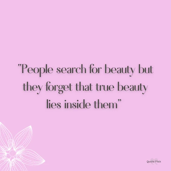 Beauty from within quotes