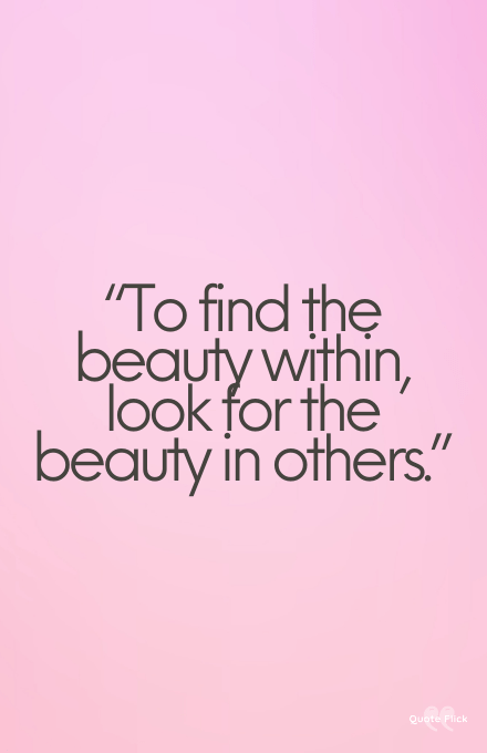 Beauty within quotes