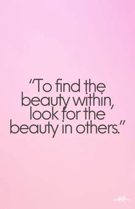 Beauty within quotes