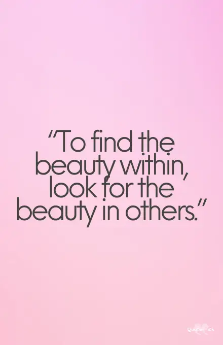 Beauty within quotes