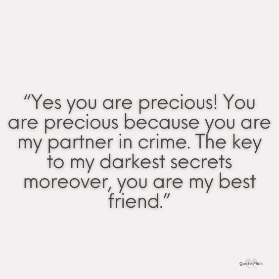 Best friend partners in crime quote