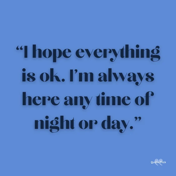 I hope everything is ok quotes