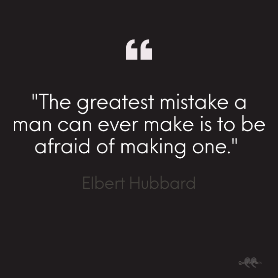 Making a mistake quote