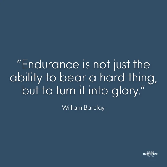 Quotation about endurance