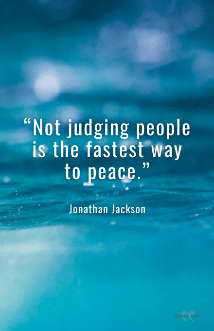 Quote on judging
