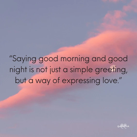 Saying goodnight quote