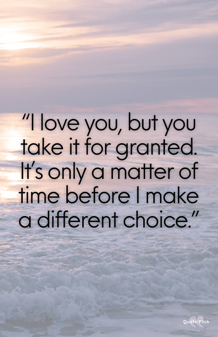 Take it for granted quotes