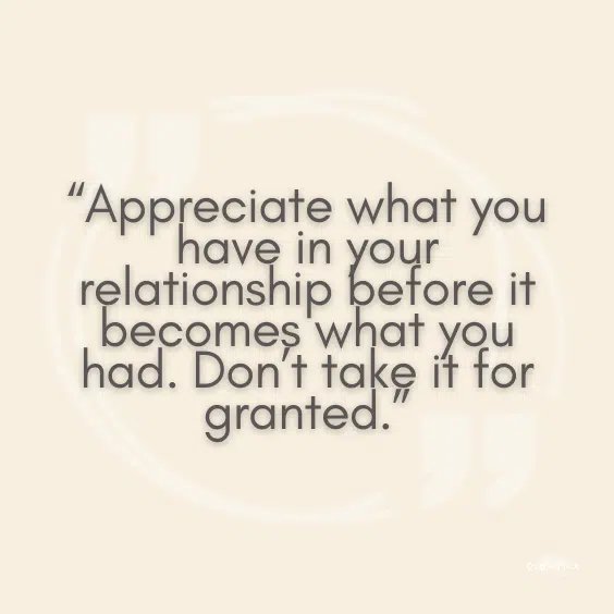 Taken for granted quotes for relationship