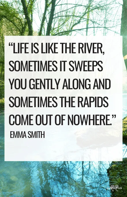 Life is like a river quote
