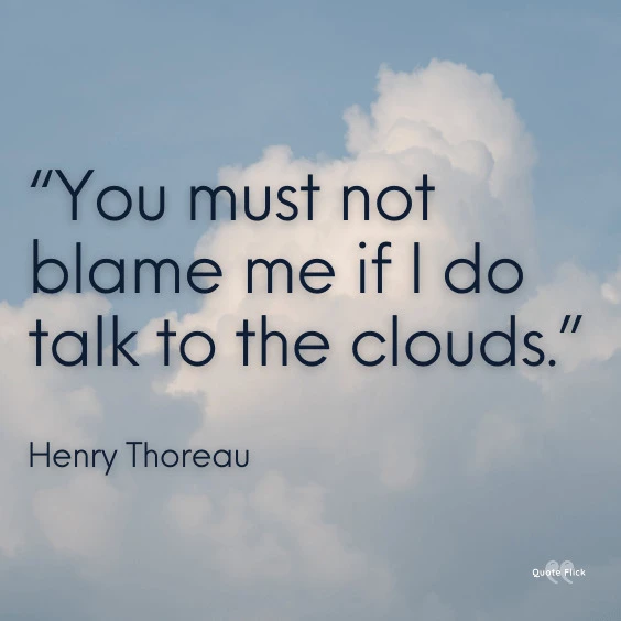 Quotation about clouds