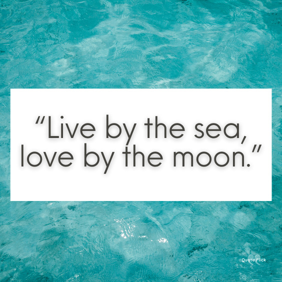 Quotation about the ocean and love