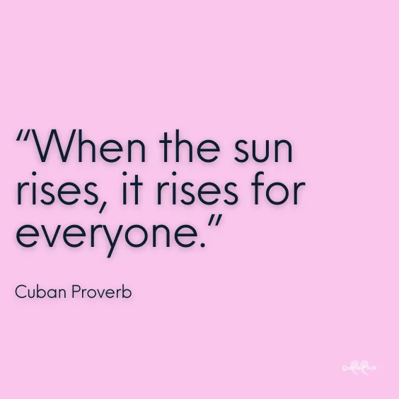 Quotation about the sunrise