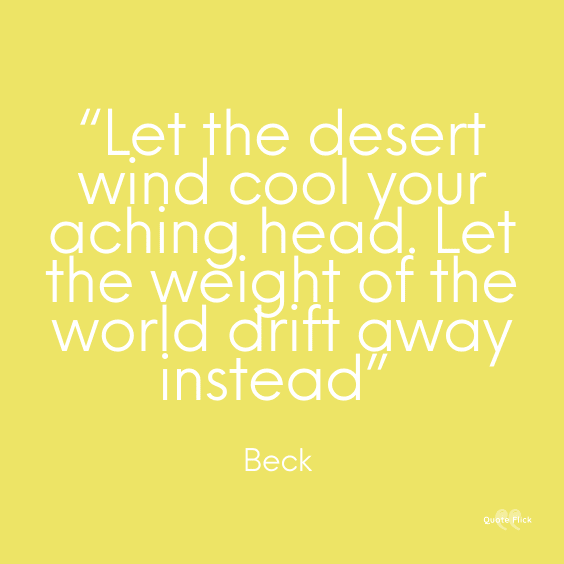 Quotations about desert