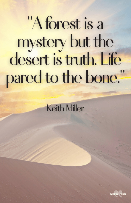 Quote about desert
