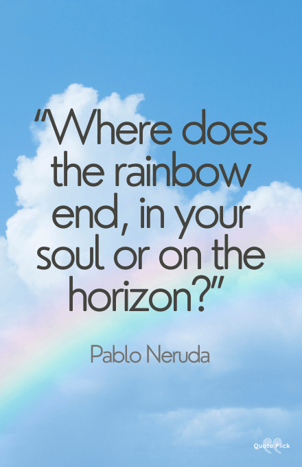 Quote on rainbow