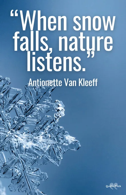 Quote on snow