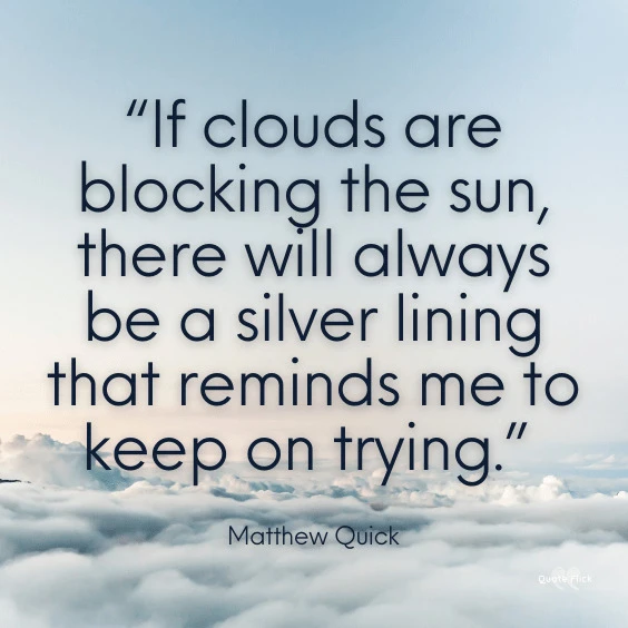 Saying about the clouds