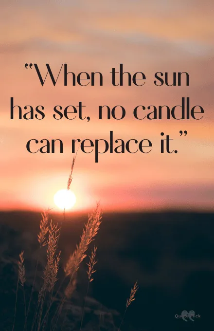 Sun set quote