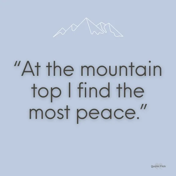 Top of the mountain quotes
