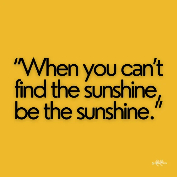 be the sunshine quote